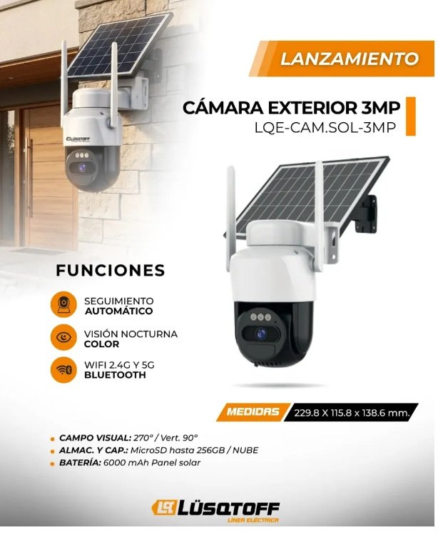 CAMARA SOLAR LUSQTOFF 3MP WIFI